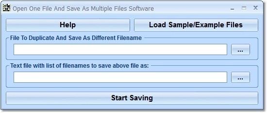 Open One File And Save As Multiple Files Software