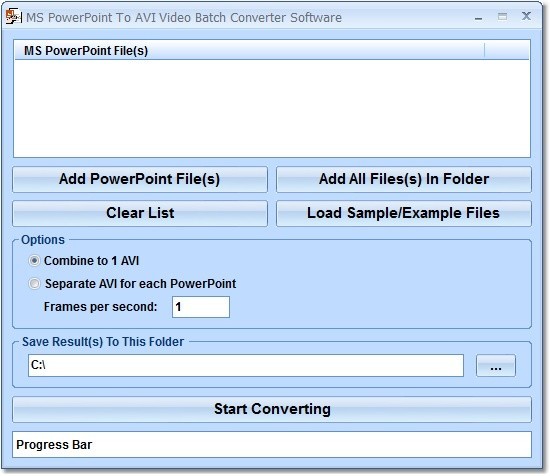 MS PowerPoint To AVI Video Batch Converter Software
