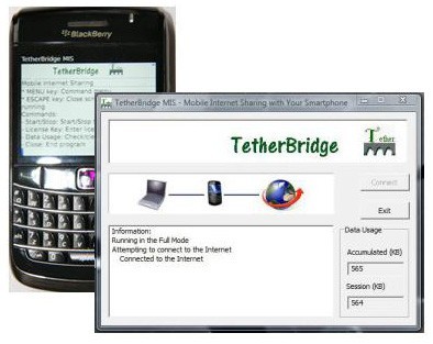 TetherBridge MIS-PC for Blackberry