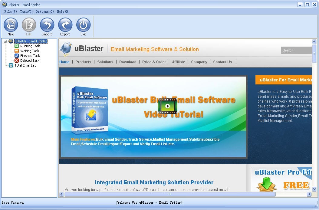 UBlaster-Email Spider Pro Version