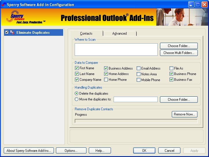 Duplicate Contacts Eliminator for Outlook 2010 x64