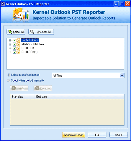 Outlook PST Reporter