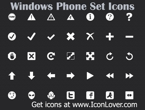 Windows Phone Set Icons