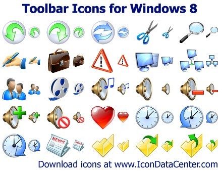 Toolbar Icons for Windows 8