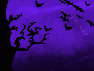 Screechy Bats Halloween Wallpaper