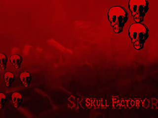 Skull Factory Halloween Wallpaper