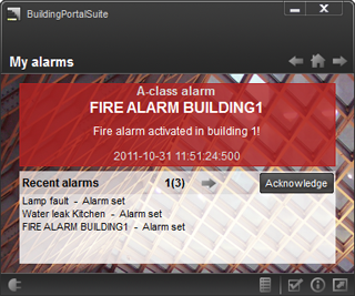 Alarm for BuildingPortalSuite