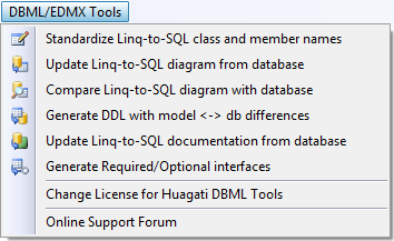 Huagati DBML / EDMX Tools