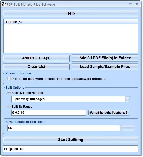 PDF Split Multiple Files Software