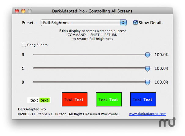 DarkAdapted for Mac OS X