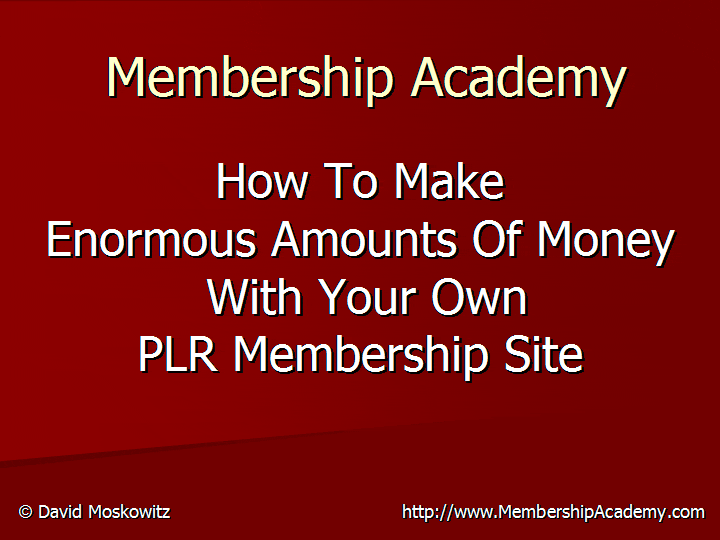 Private Label Rights - Membership Sites