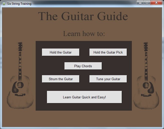 Six String Training Guitar Lesson