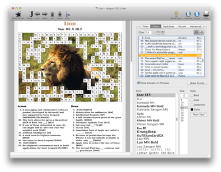 Crossword Forge for Mac OS X