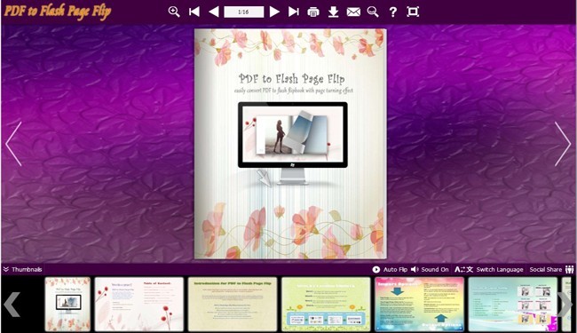 Purple Style for Flash eBook Template