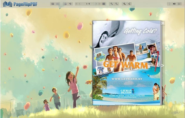 Page Flip Book Templates Childish Style