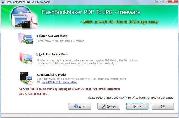 Free FlashBookMaker PDF to JPG