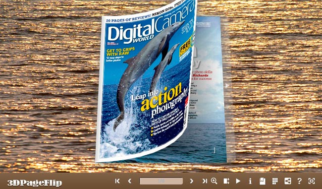3DPageFlip Flash Catalog Templates for Sea Water