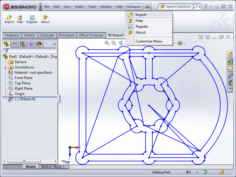 NC Import for SolidWorks