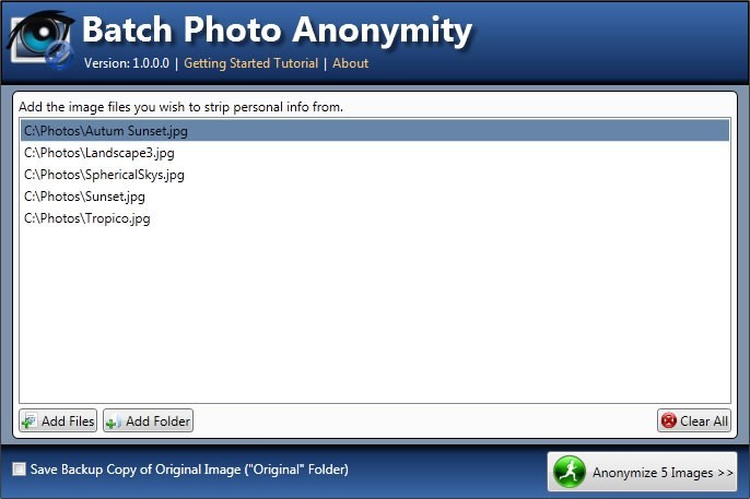 Batch Photo Anonymity