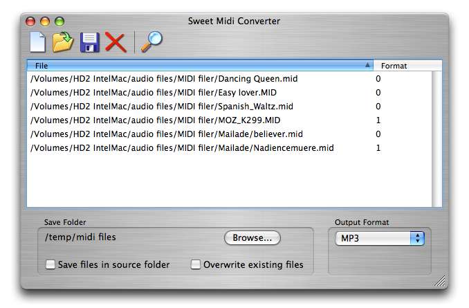 Sweet MIDI Converter for Mac OS X