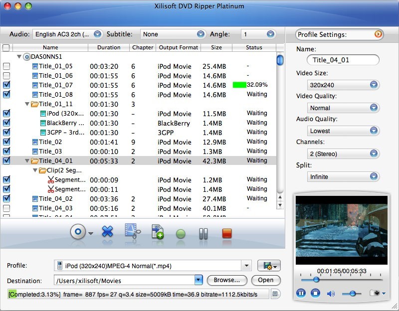 Xilisoft DVD Ripper Platinum Mac