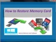 How to Restore Memory Card
