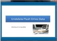 Undelete Flash Drive Data