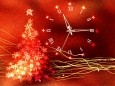 Gold Glow Christmas Clock screensaver