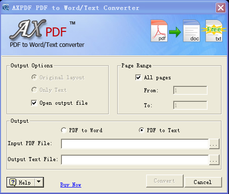 AXPDF  PDF to Word Converter