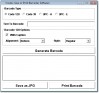 Create, Save or Print Barcodes Software
